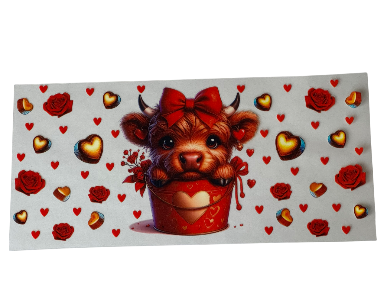 #005 Highland Cow with Hearts