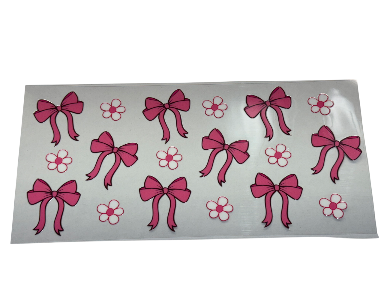 #580 Hot Pink Bows & White Daisies
