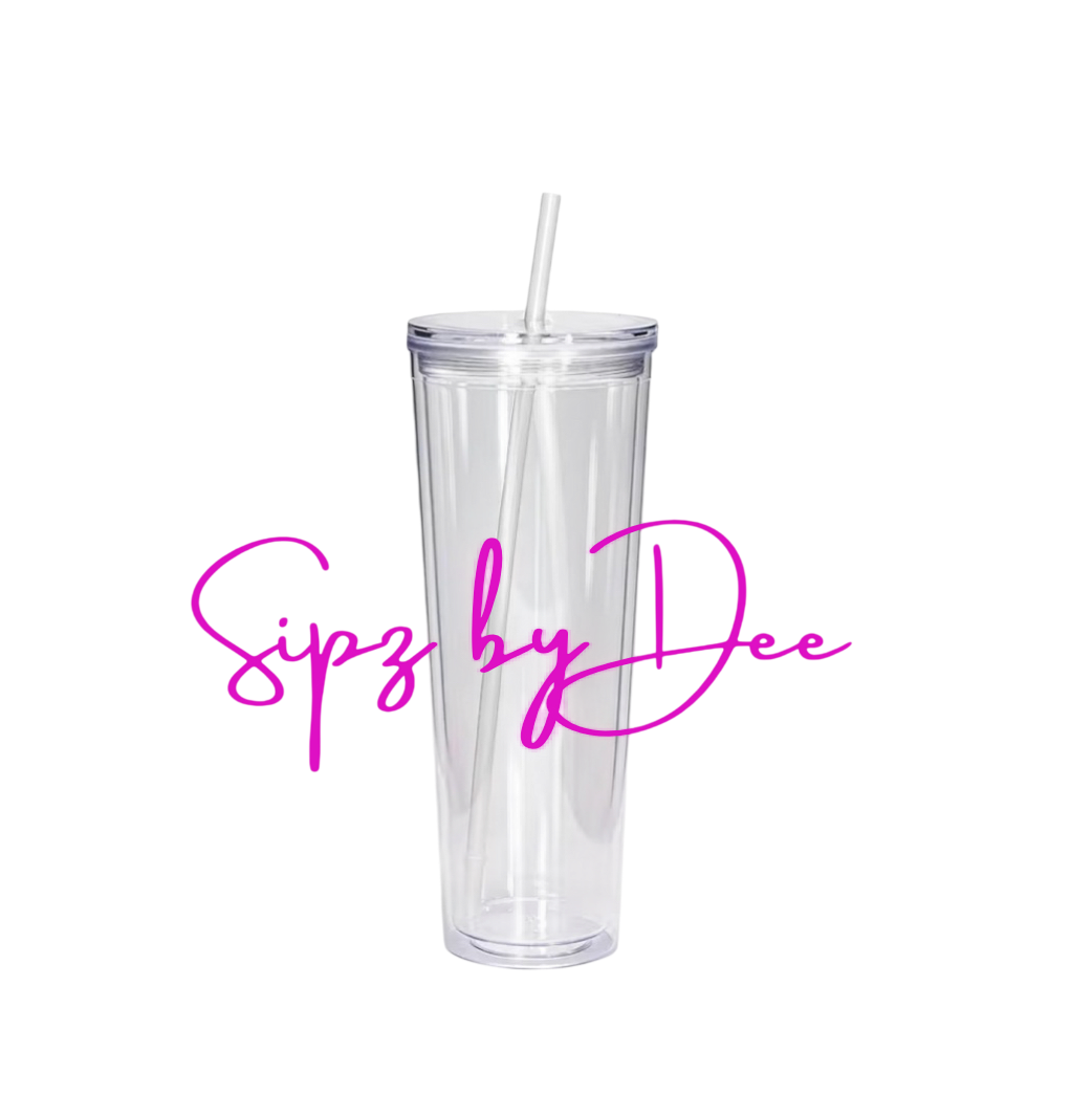 24 oz Acrylic Snow Globe Cup