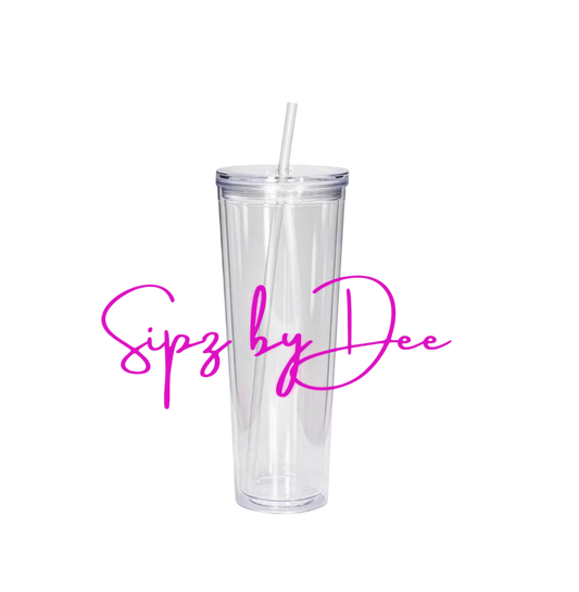 24 oz Acrylic Snow Globe Cup