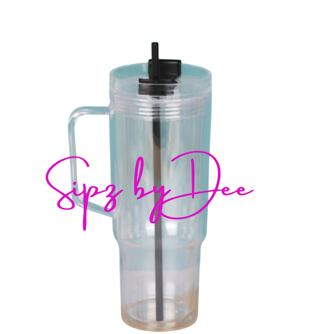 40oz with Coloured Straw
