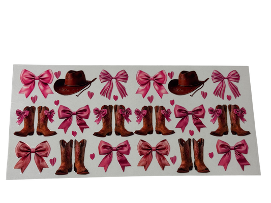 #825 Boots and Pink Bows