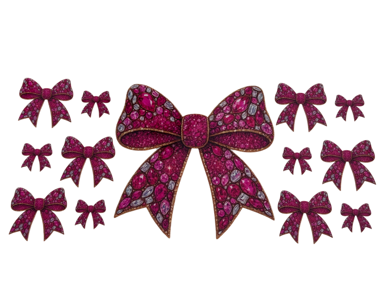 #1001 Pink Diamond Bows
