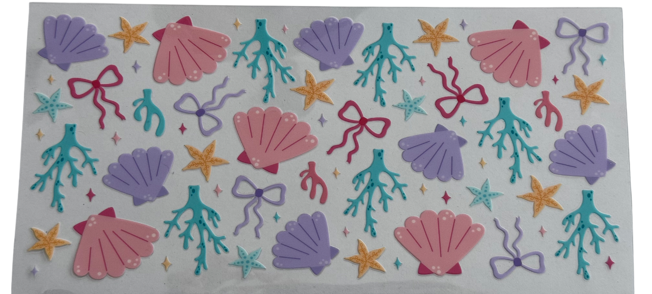 #1025 Coral and Purple Seashell
