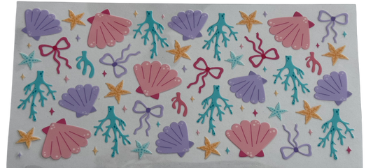 #1025 Coral and Purple Seashell