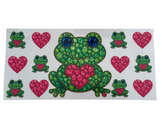 #1020 Frog with Pink Heart