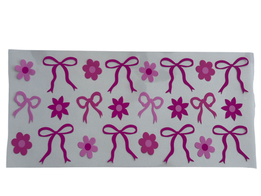 #1003 Pink Bows and Daisies