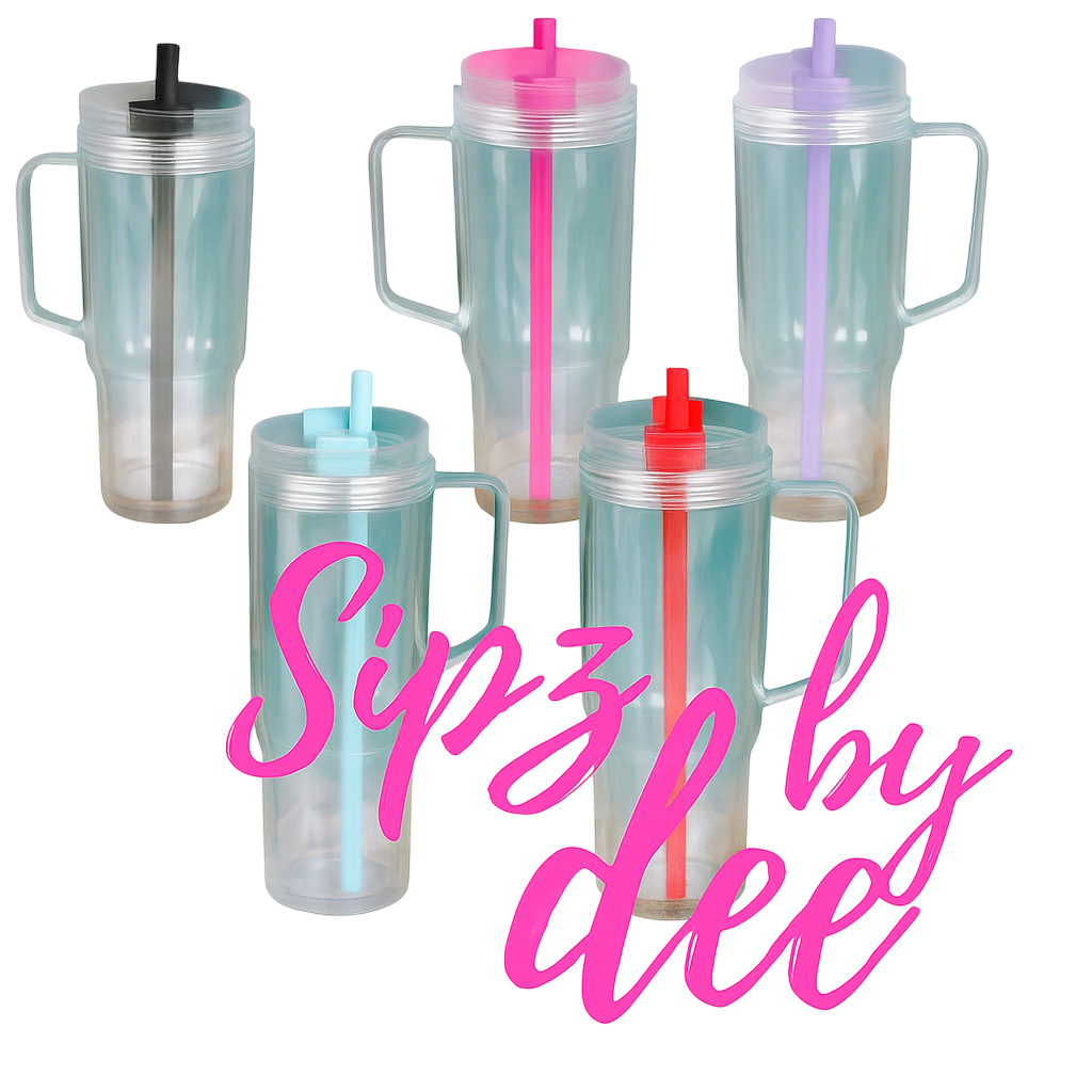 40oz with Coloured Straw