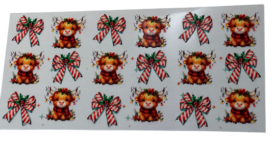#230 Christmas Highland Cow