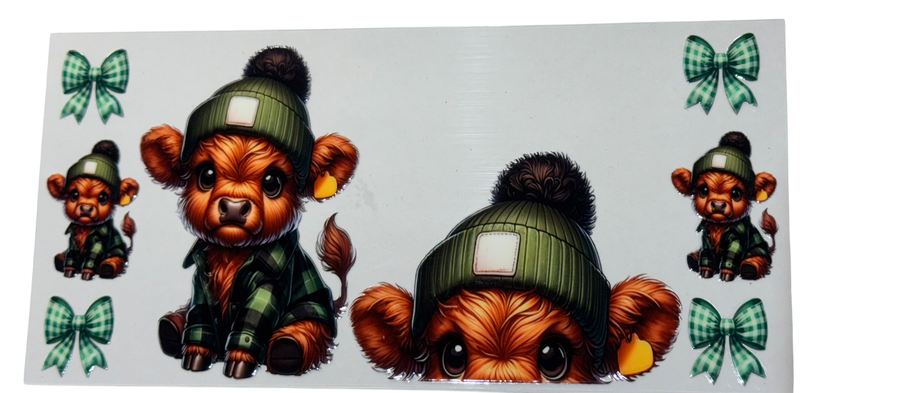 #229 Green Highland Cow