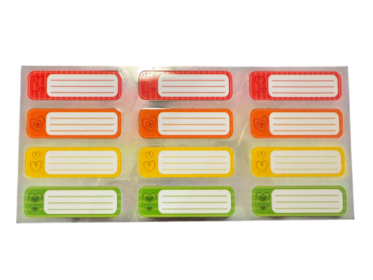 #003 Coloured Labels